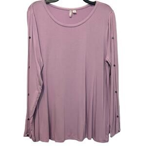 Cato Split Sleeve Top Lilac Purple Large
